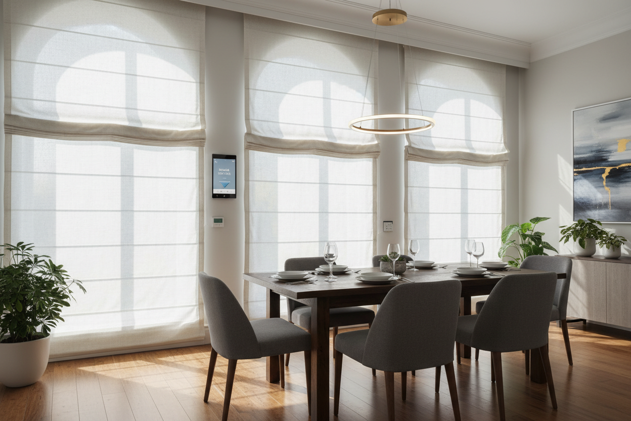 Automate Your Dining Room Roman Shades for Perfect Ambiance – Weffort