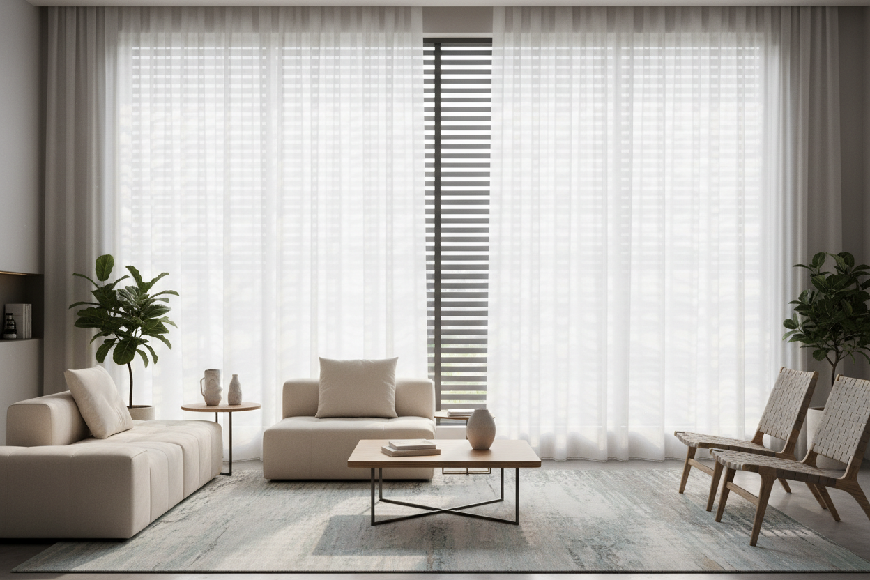 5 Stylish Ways to Pair Sheer Curtains With Blinds
