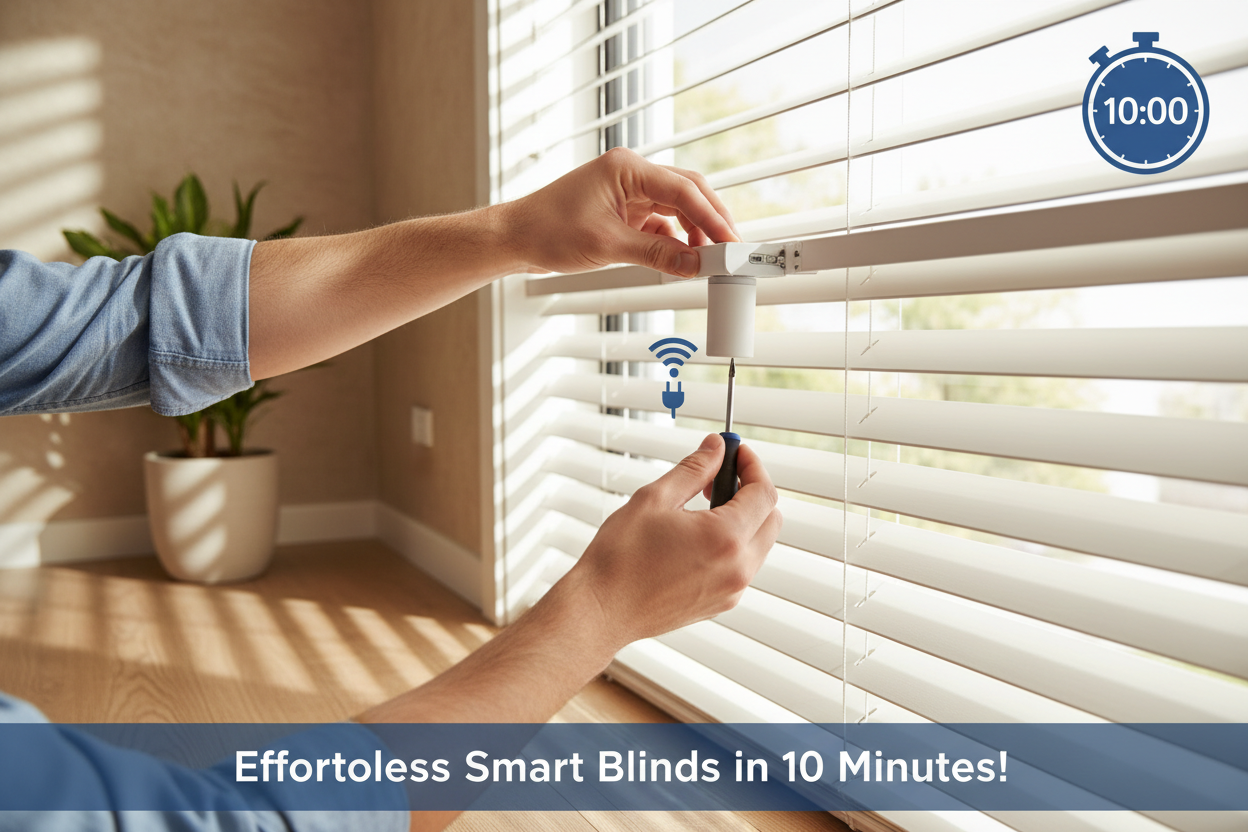Automate Faux Wood Blinds at Lowes in 10 Minutes