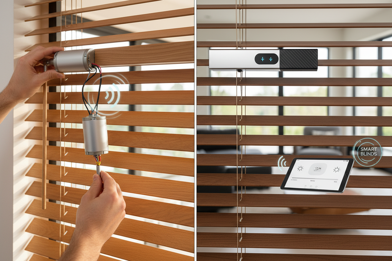 Automate Wood Horizontal Blinds: Retrofit vs. New Tech