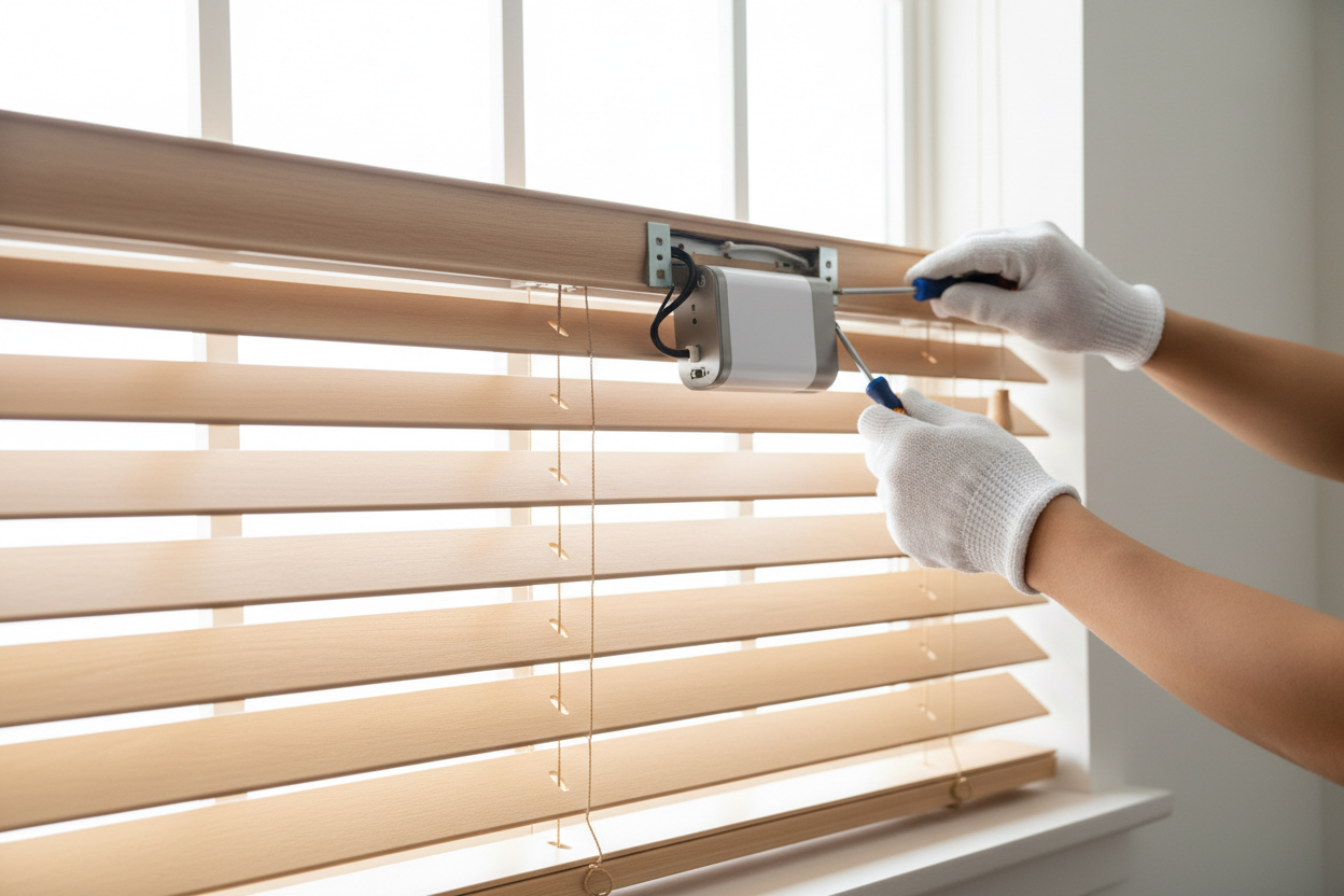 Automate Your 1.5 Inch Faux Wood Blinds: A Retrofit Guide