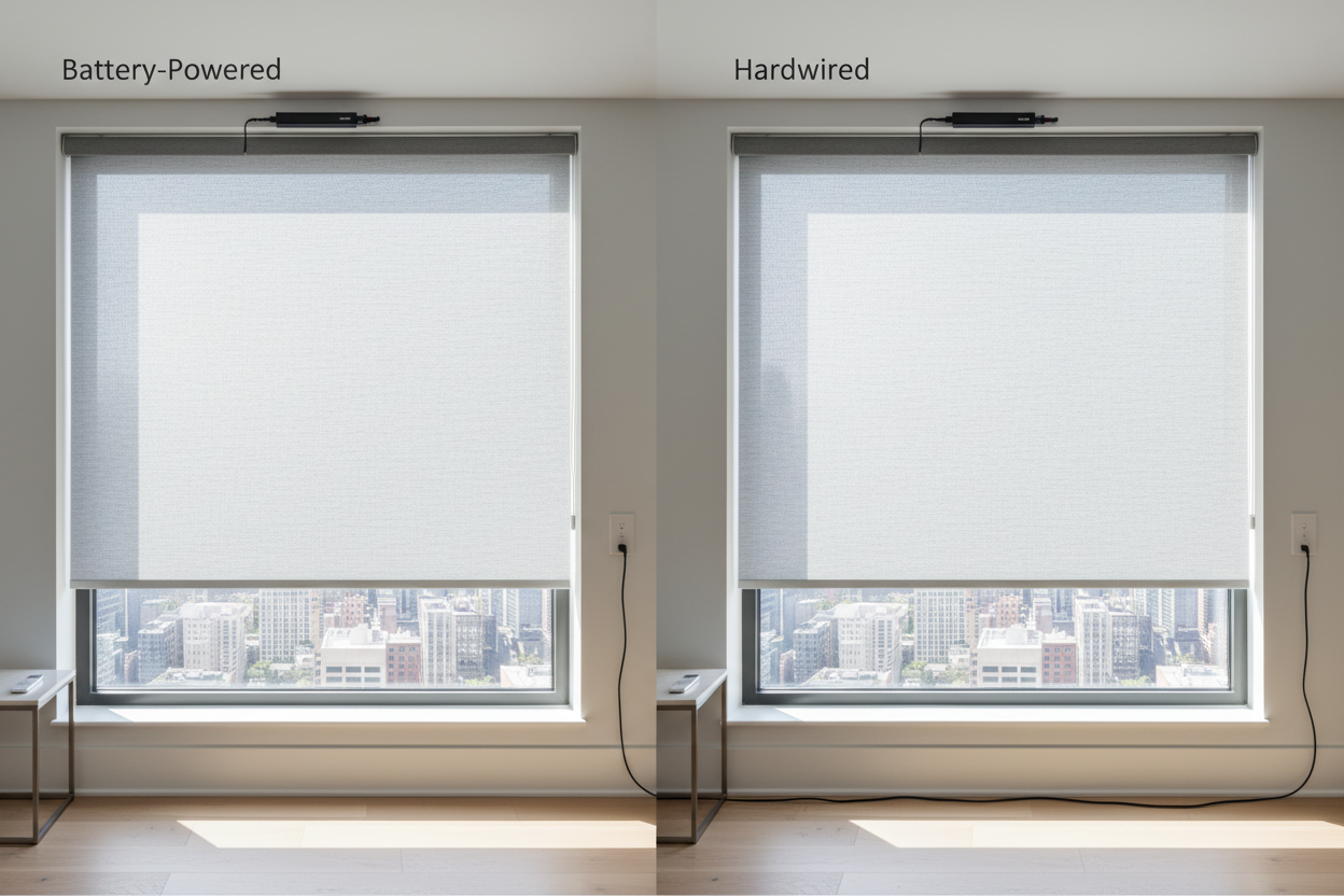 Automating 94 Inch Wide Blinds: Battery vs. Hardwired