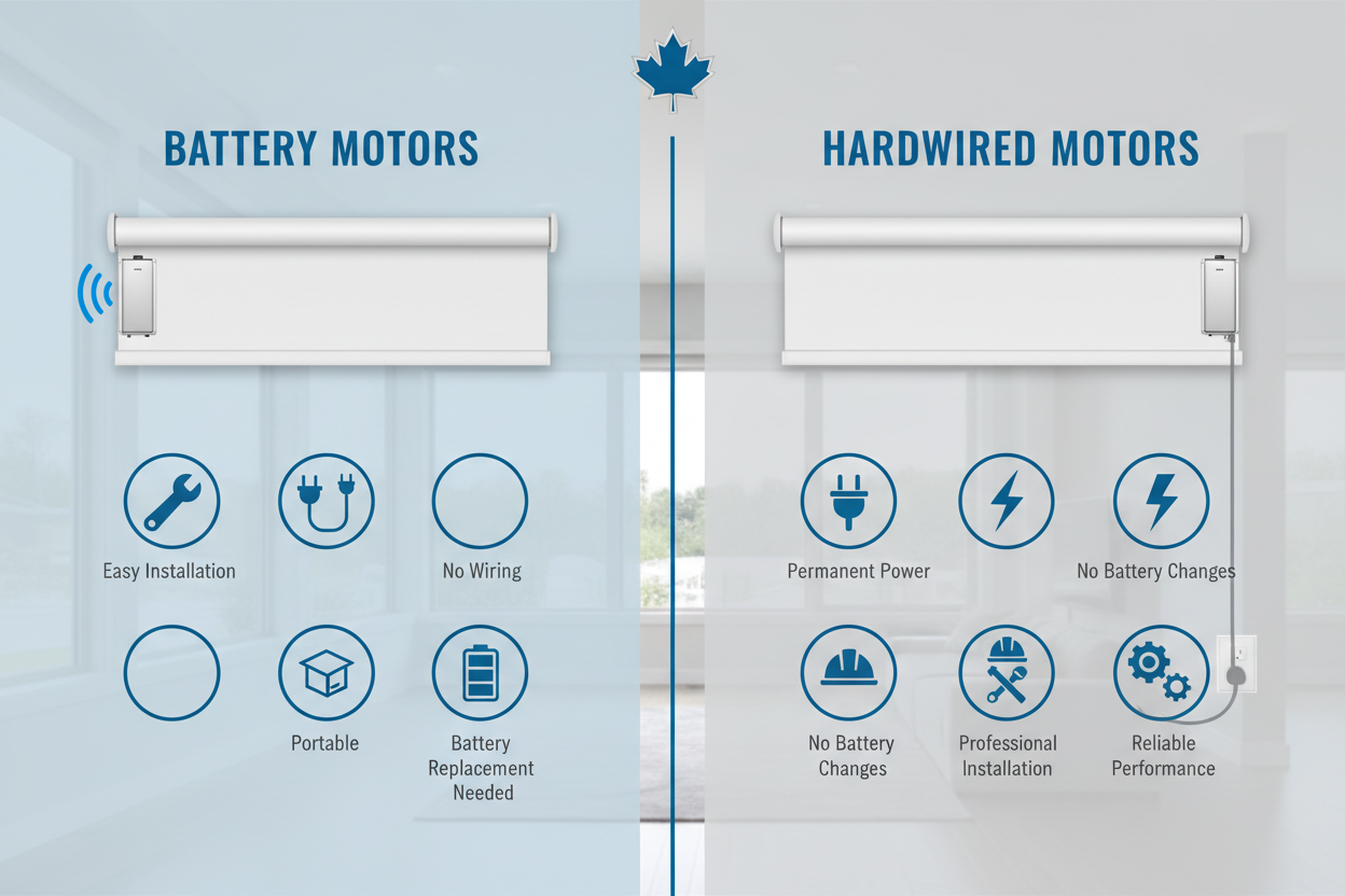 Automating Blinds CA: Battery vs Hardwired Motors Explained