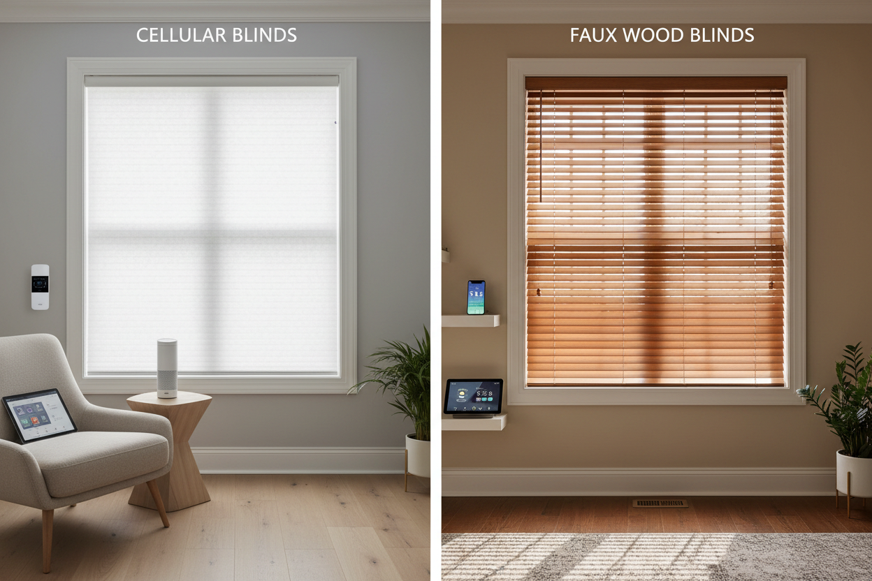 Cellular Blinds vs Faux Wood: The Ultimate Smart Home Comparison