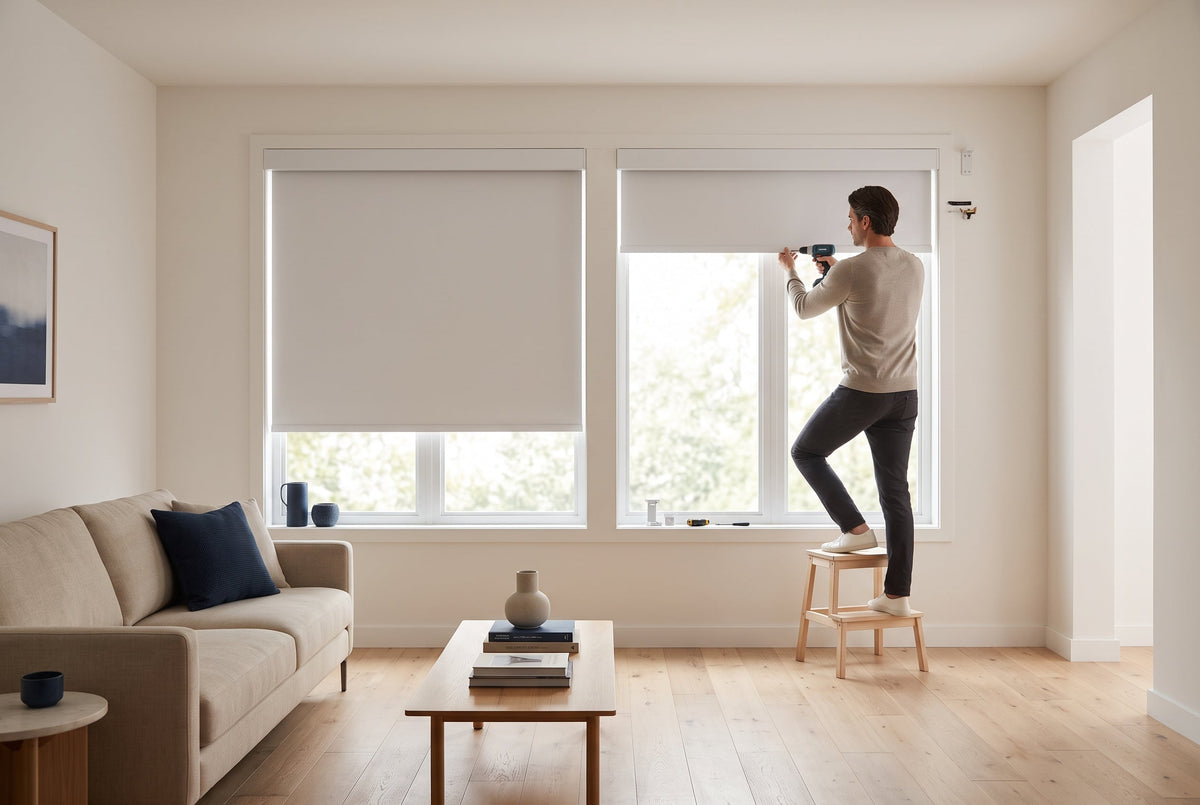 Easy installation with two mounting brackets for Weffort window shades
