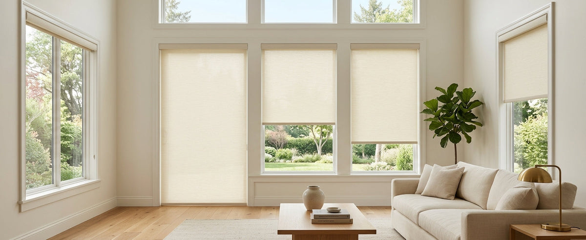 Weffort roller blinds multi pane windows