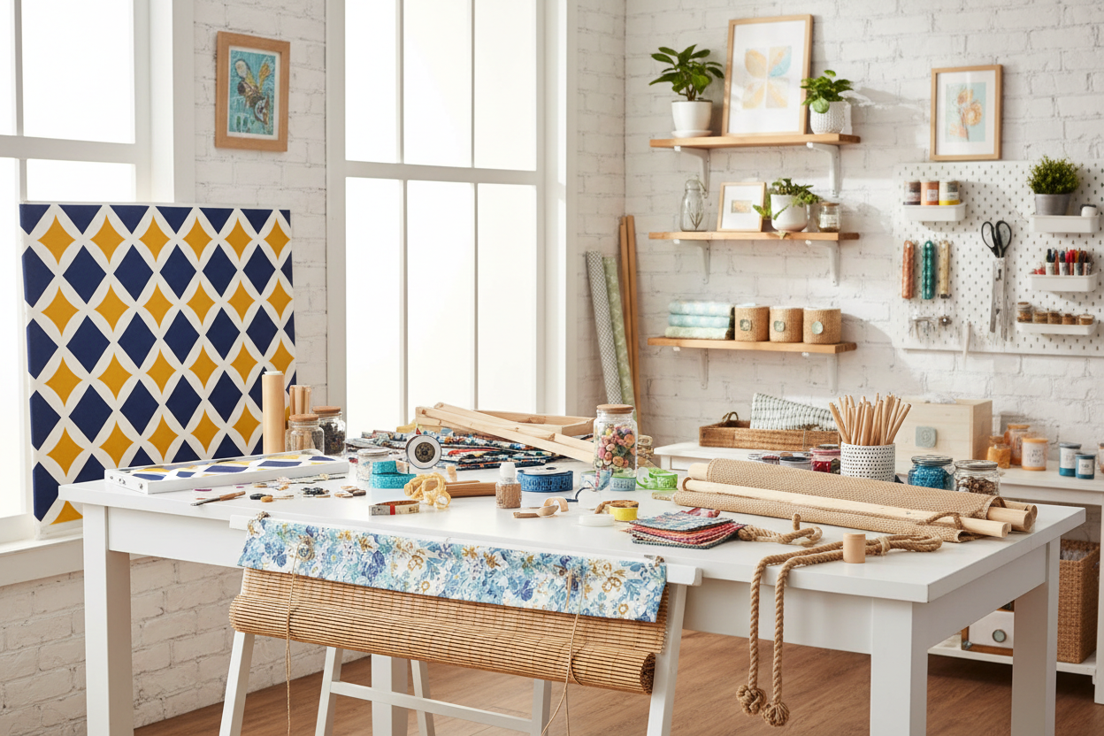 Creative DIY Roller Shades and Roll-Up Curtain Projects