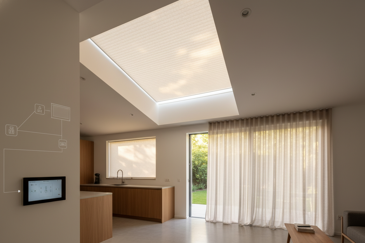 Lutron Automated Skylight Shades: Skipping the Hardwire Hassle