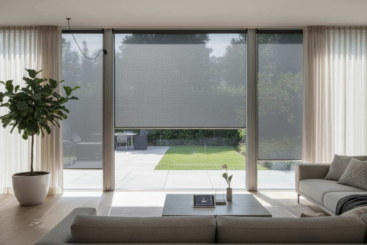 Motorized Outdoor Shades With Side Tracks: My Wind-Proof Setup