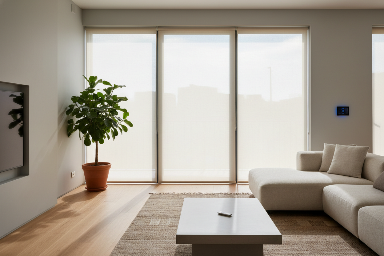 Electric Solar Shades Saved My Sun-Baked Living Room