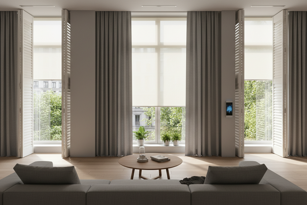 The 3 Rules for Layering Smart Window Shades Shutters Together
