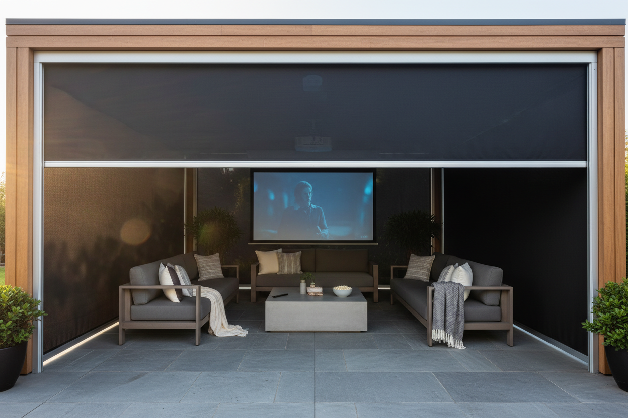 I Turned My Patio Into a Daytime Theater With Outdoor Blackout Shades
