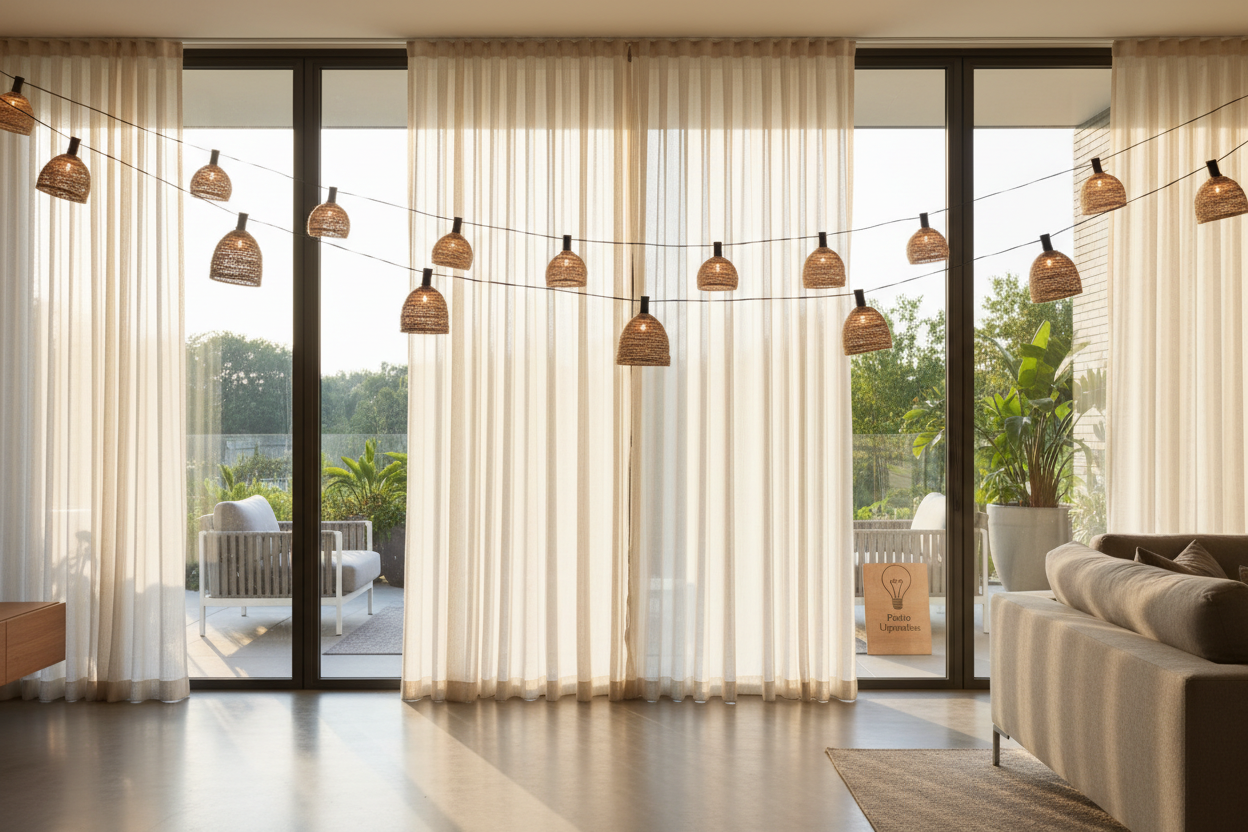 How a $2 String Lampshade Fixed My Harsh Patio Lighting Glare