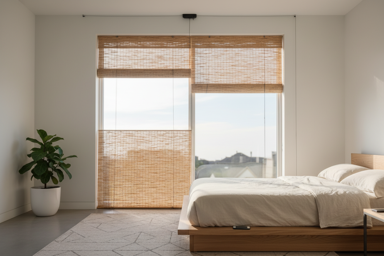 I Stopped Hiding From My Neighbors With Top Down Woven Wood Shades