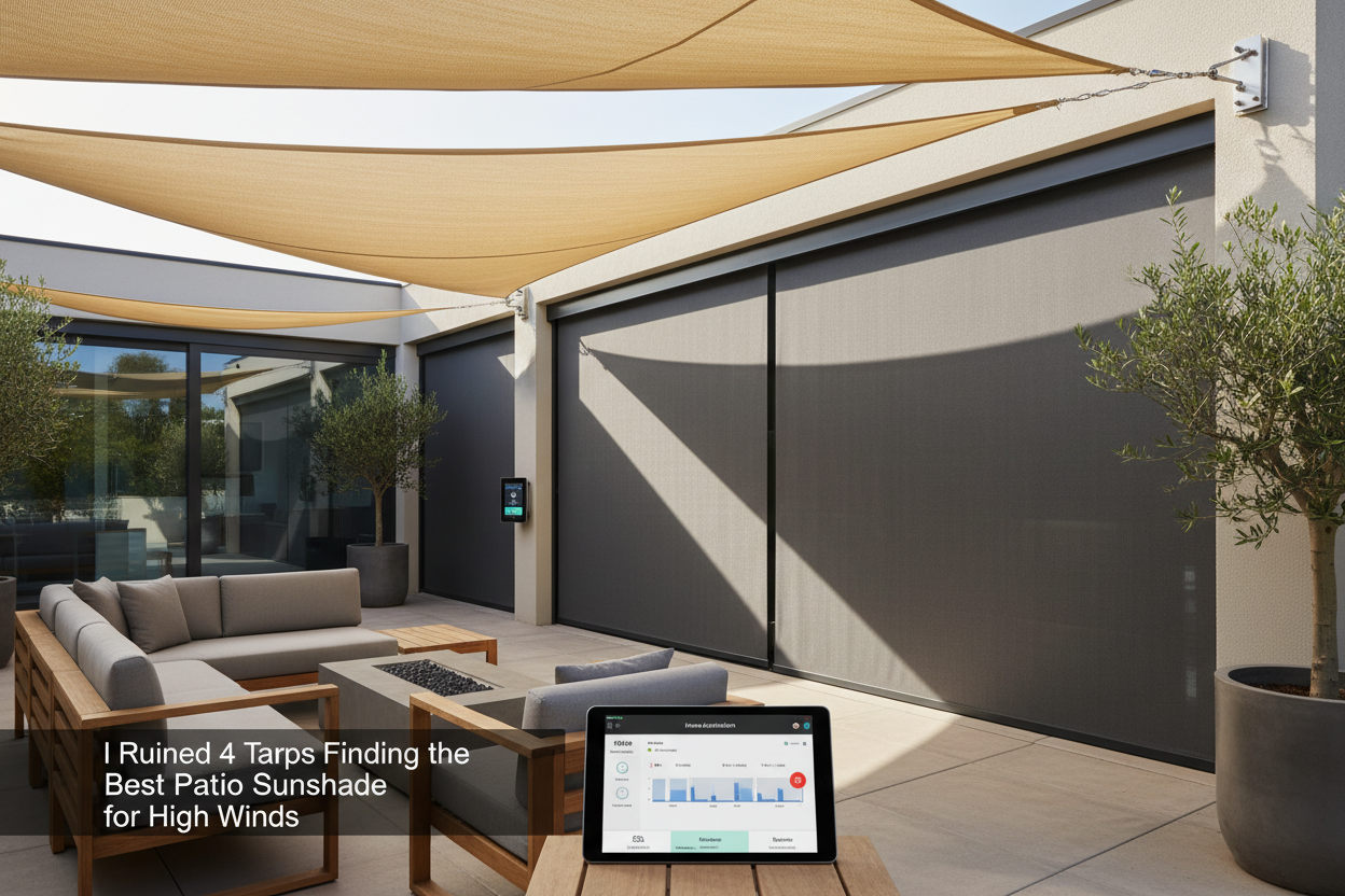 I Ruined 4 Tarps Finding the Best Patio Sunshade for High Winds