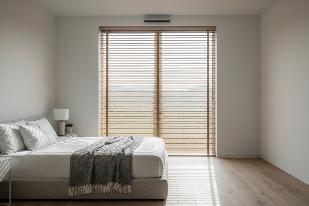 I Fixed the Crooked Way My Wood Blinds Roll Up with Smart Motors