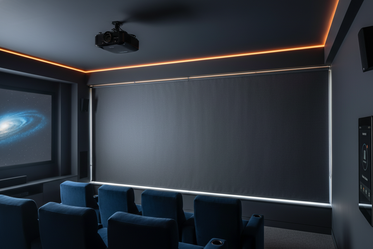 My 4K Projector Was Useless Until I Used Blackout Shades Outside Mount