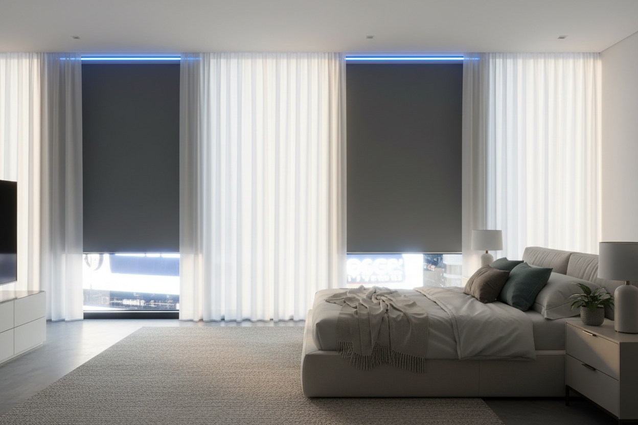 I Fought a Blinding LED Billboard: Blackout Blinds vs Blackout Curtains