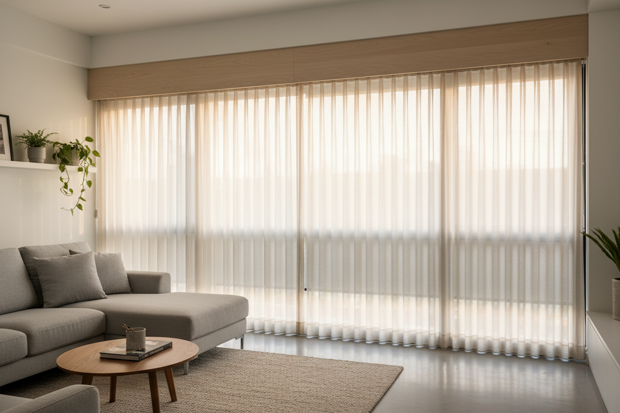 How to Hide Ugly Smart Motors With Easy to Make Valances for Windows