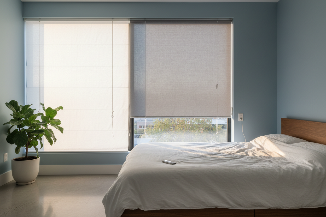 I Survived a 4-Week Smart Shade Delay With Temporary Blinds With Cord