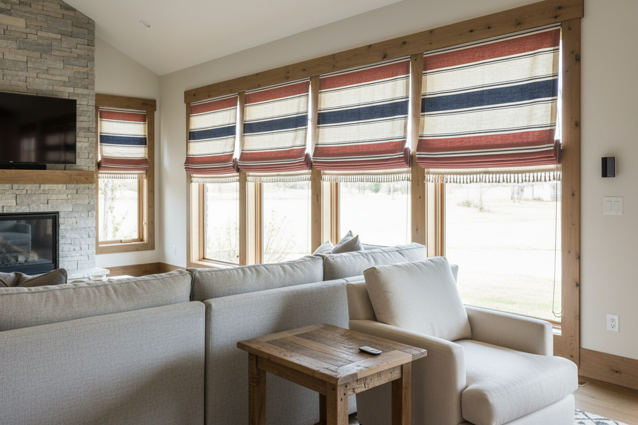 How to Automate Rustic Americana Roman Shades Without Ruining the Vibe