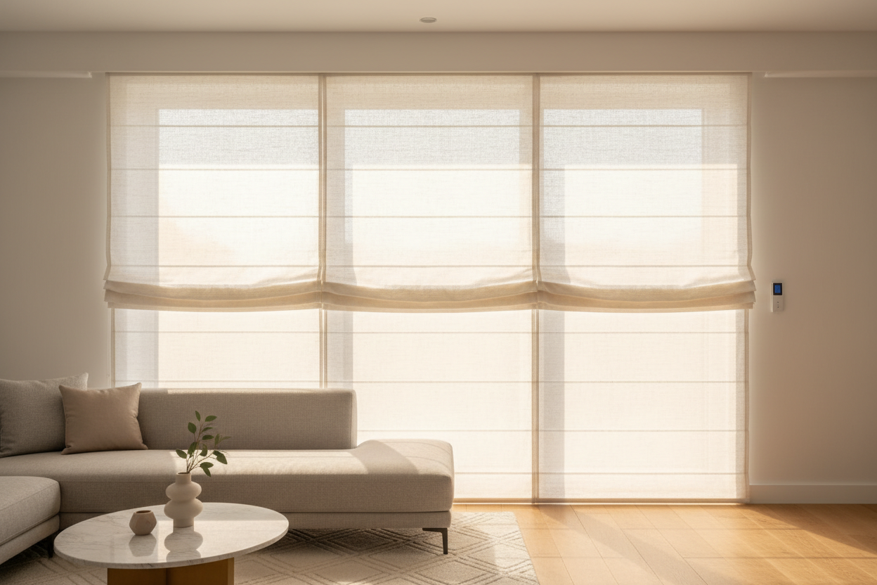 I Hid My Smart Home Clutter Using Tailored Roman Products