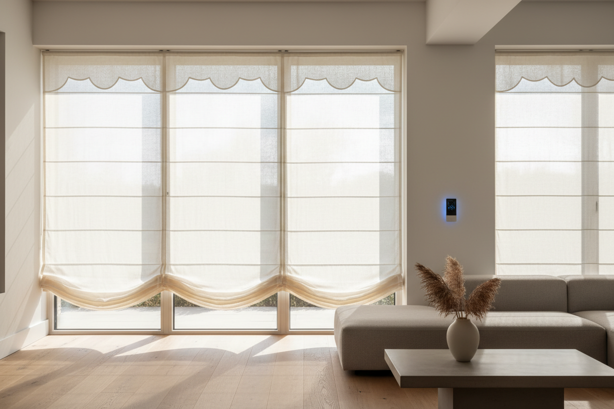 I Hated How Modern Smart Blinds Looked (Enter the Scalloped Roman Shade)