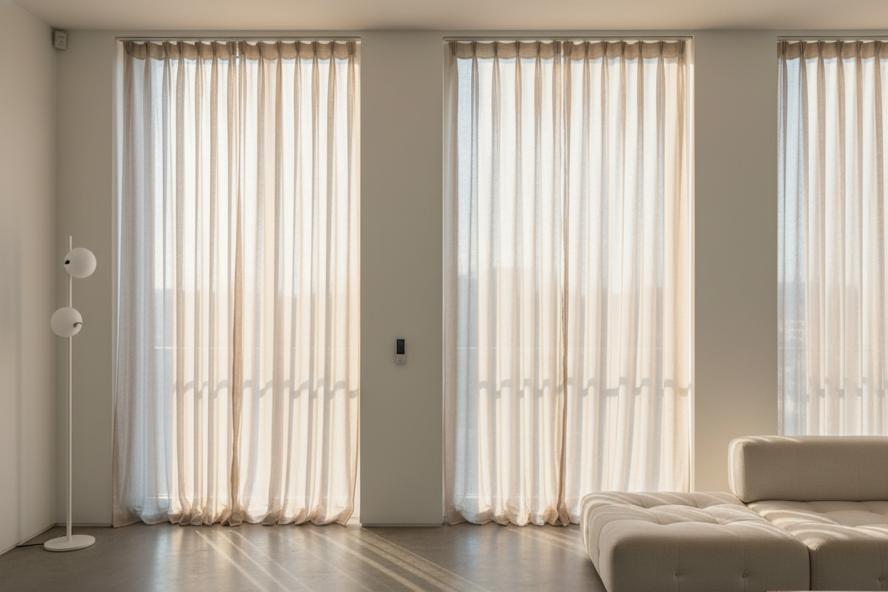 My Tall Windows Looked Awful Until I Hung a Cascade Roman Shade
