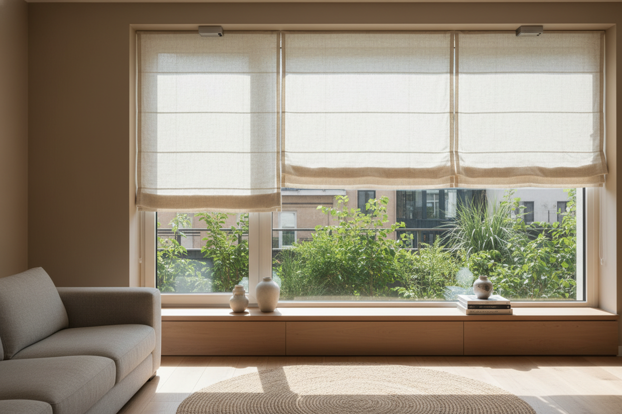 Smart Motors Will Ruin a Relaxed Linen Roman Shade If You Ignore This