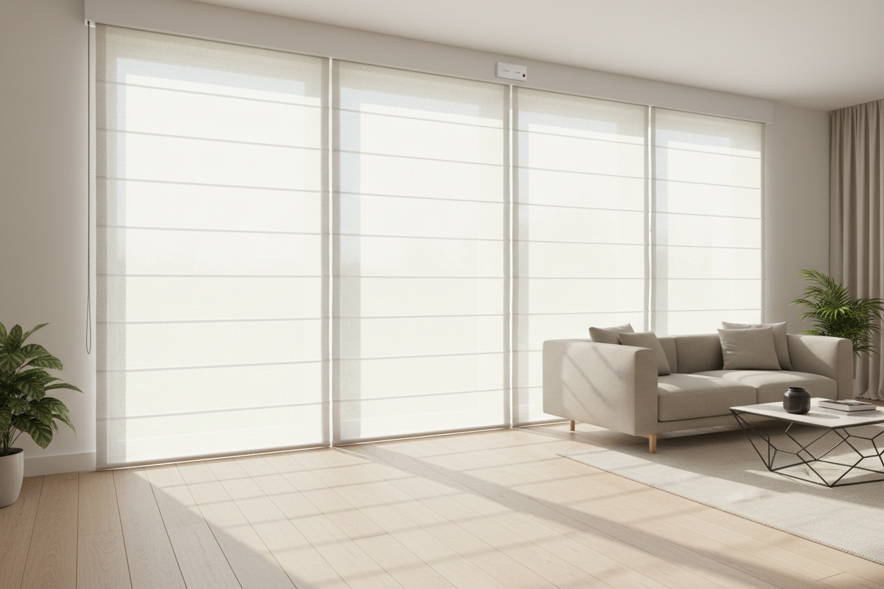 Exactly What Do Roman Blinds Look Like When You Add a Smart Motor?