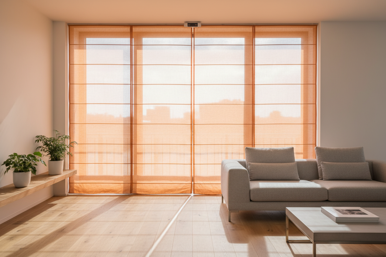 Is the Secret to a Retro Smart Home Just Orange Roman Shades?