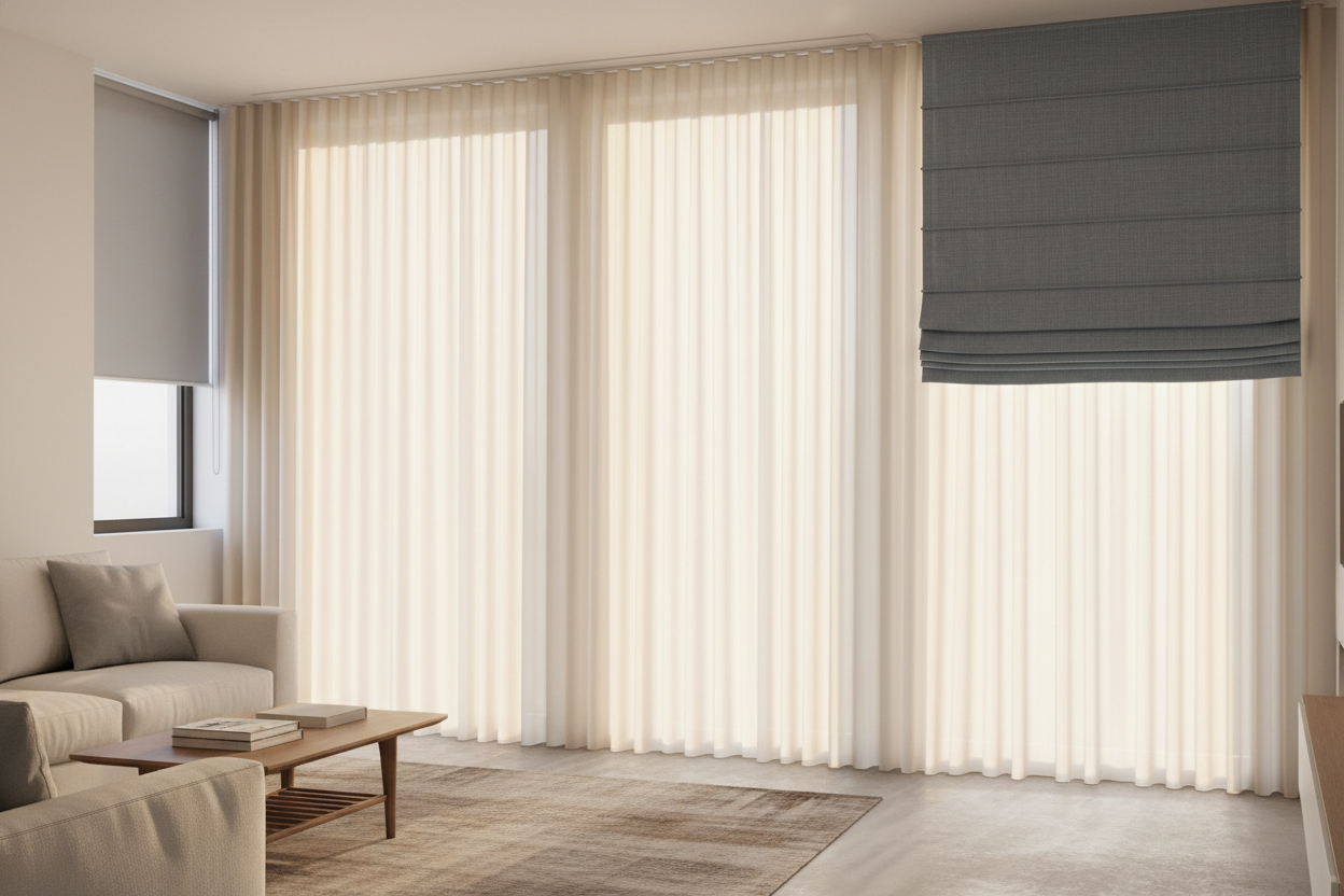 Why Flat Smart Blinds Look Cheap Next to a Classic Fold Roman Shade