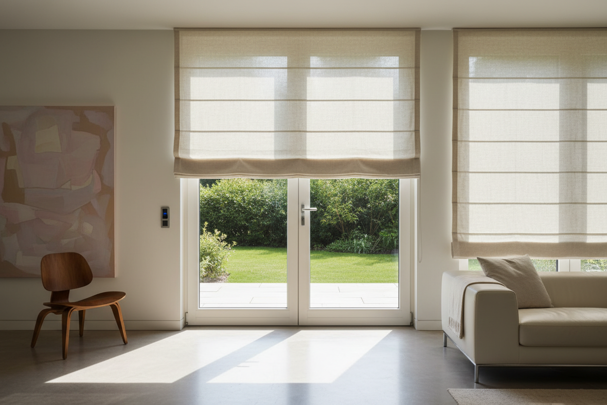 I Tested the Only Smart Roman Blind for Door Glass That Won't Swing