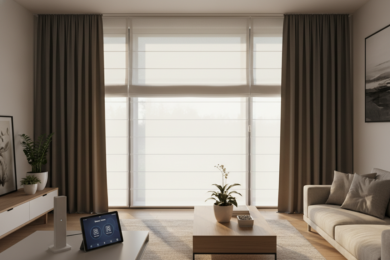 The 3 Rules for Automating Layered Curtain Roman Shades