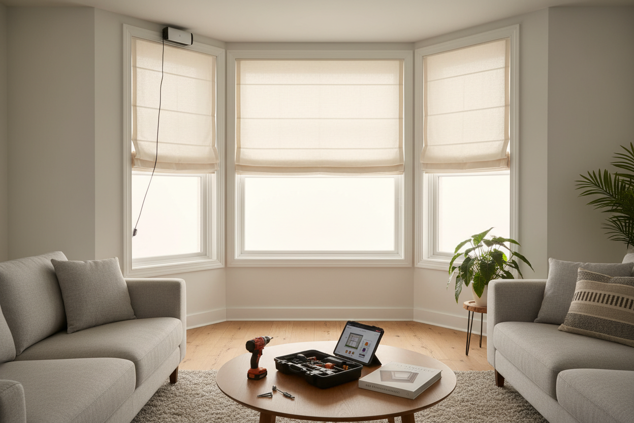 I Ruined My Corners Before Figuring Out Bay Window Roman Shades