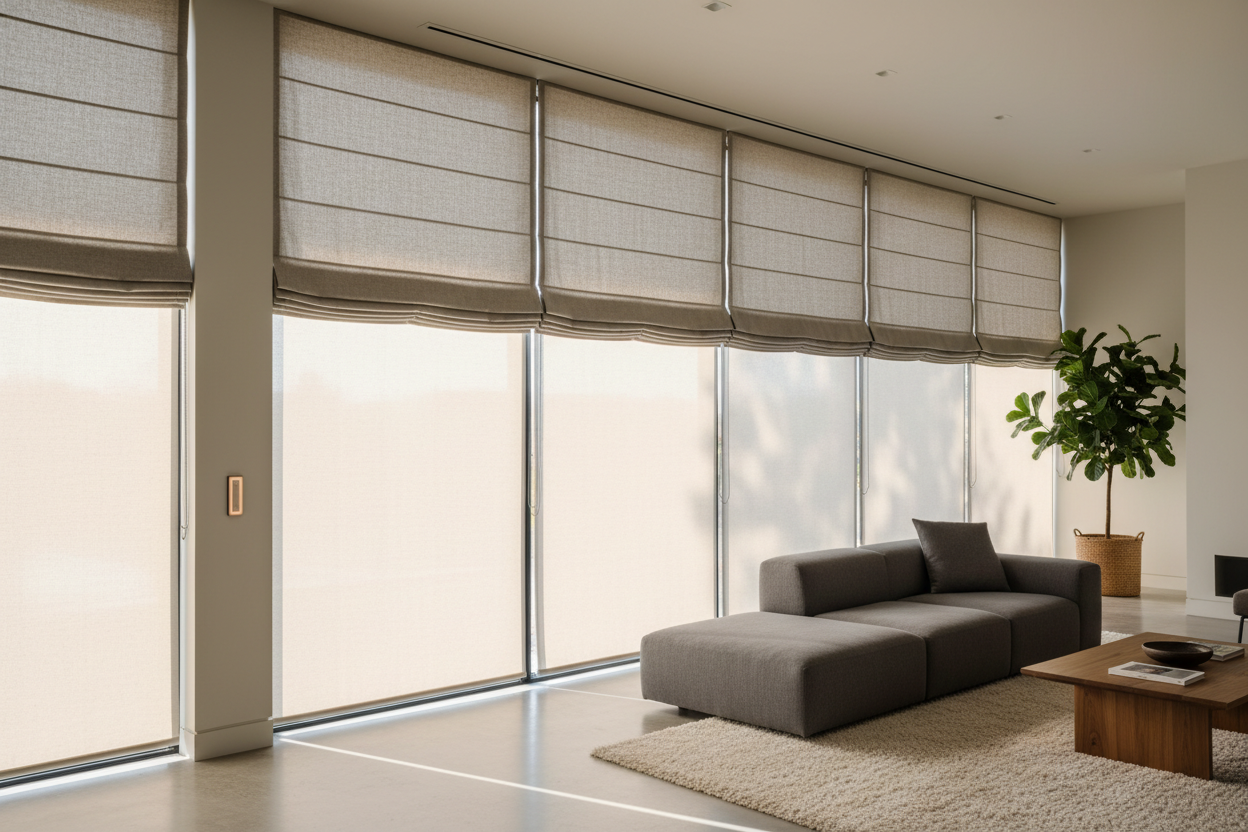 The Stacking Problem With Large Window Roman Shades (And My Fix)