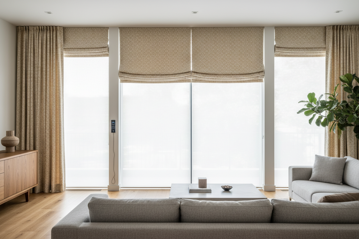 I Layered Matching Curtains and Roman Blinds (Here's What Broke)