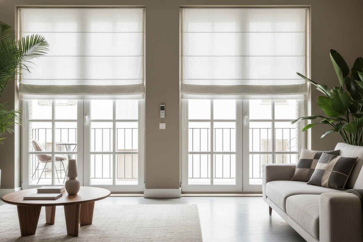 Are Ready Made Roman Shades for French Doors Worth Automating?