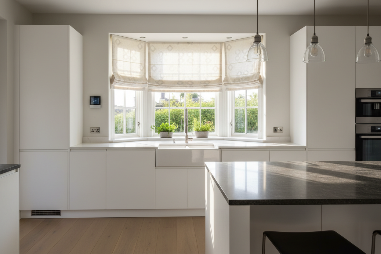 The 3 Rules of Buying Roman Shades for Kitchen Bay Window Corners