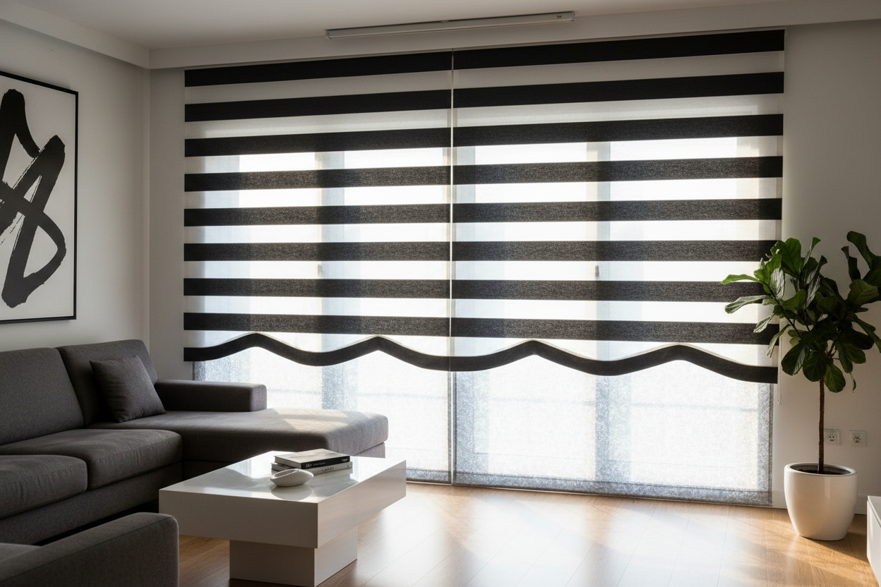 Why Your Black and White Stripe Roman Shade Looks Wavy (The Smart Fix)