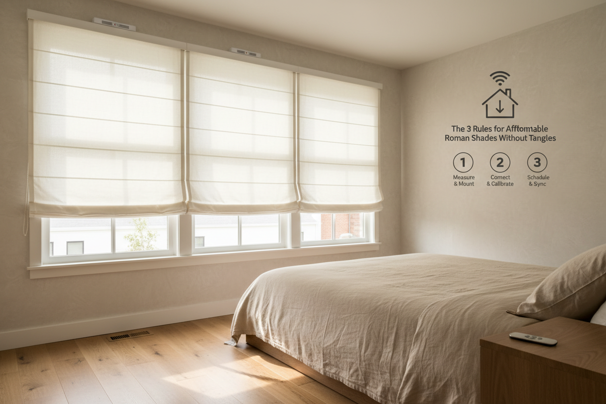 The 3 Rules for Automating Affordable Roman Shades Without Tangles