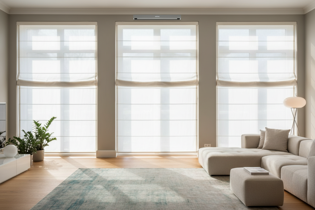 My DIY Cordless Roman Shades Kept Sagging (Until I Added a Motor)