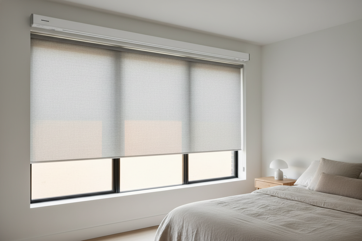 I Built High-End Smart Blinds Using a Roman Shade Headrail Kit