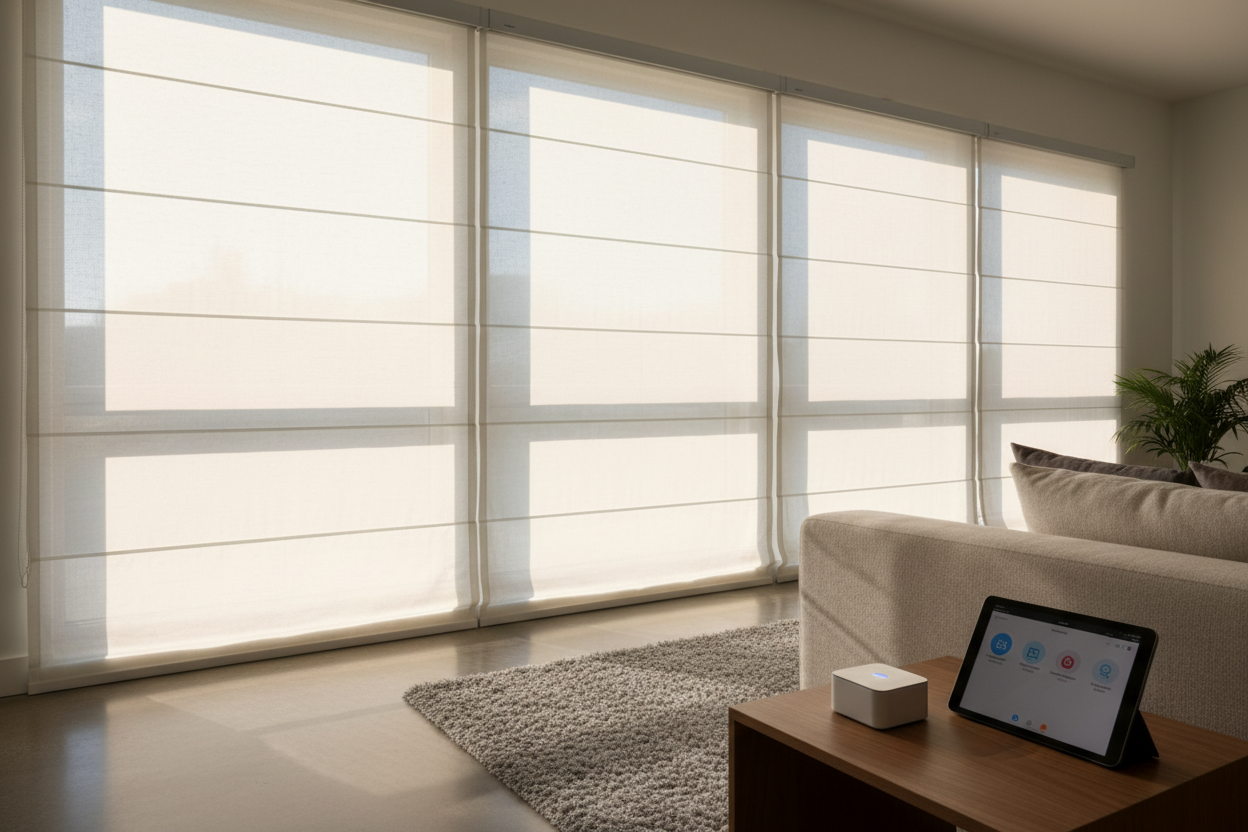 I Couldn't Reach My Cordless Roman Window Shades (So I Automated Them)