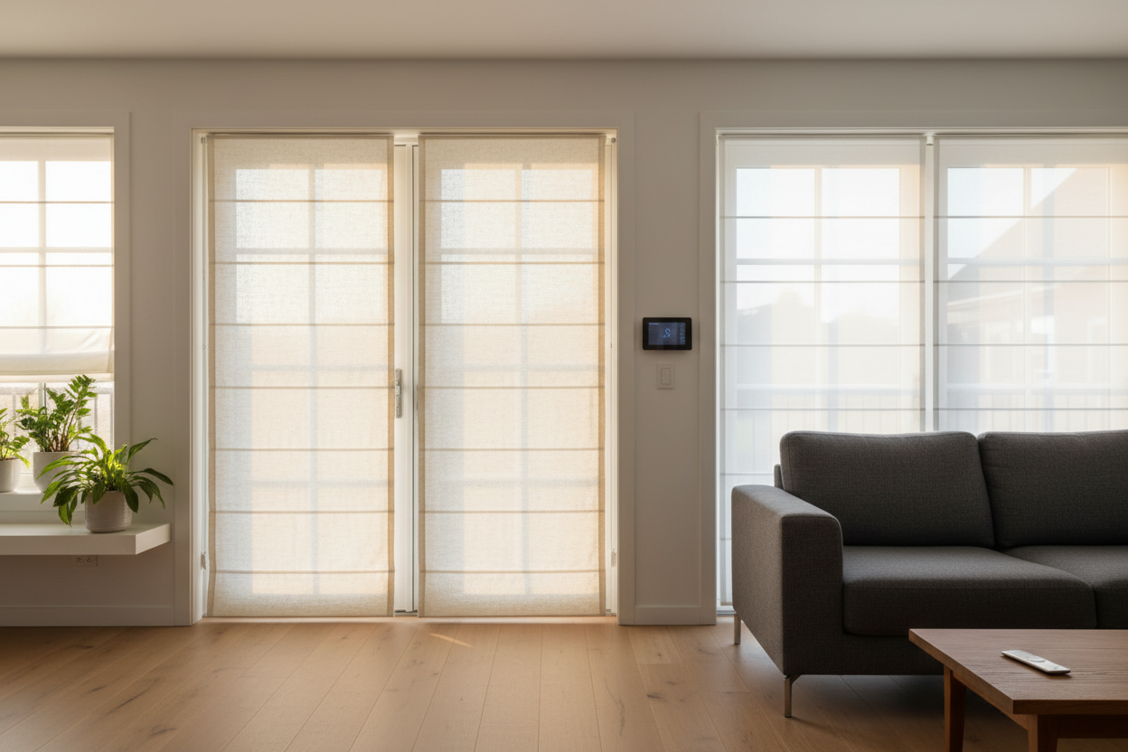 I Figured Out How to Make Roman Shades for French Doors That Don't Flop