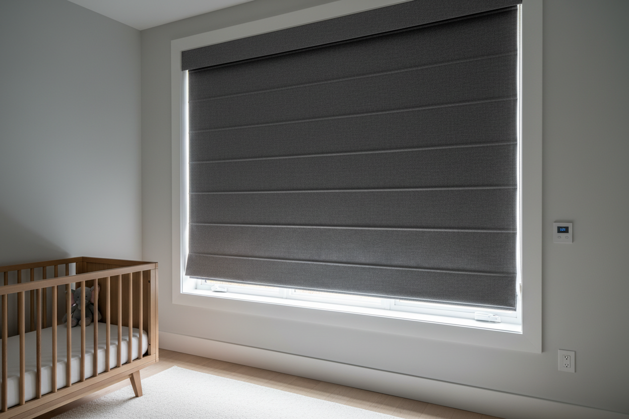 I Synced 30 Inch Wide Roman Shades to My Toddler's Nap Schedule