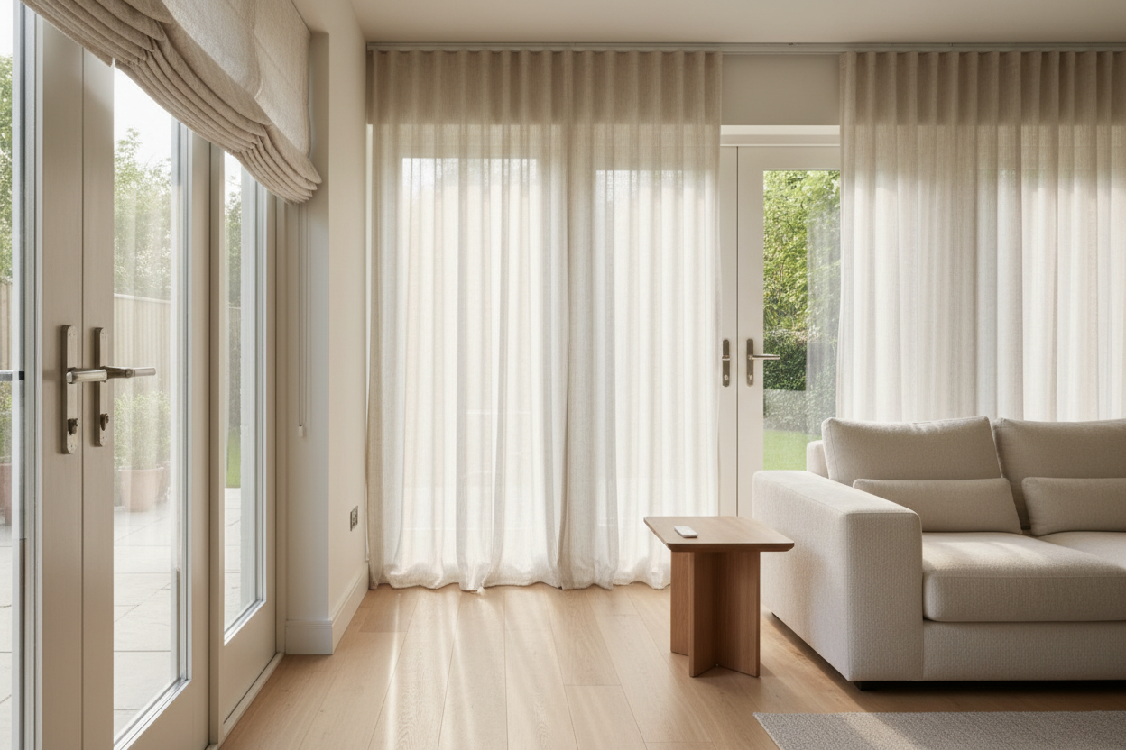 Stop Drilling Glass: The Right Way to Hang Roman Blinds for French Doors