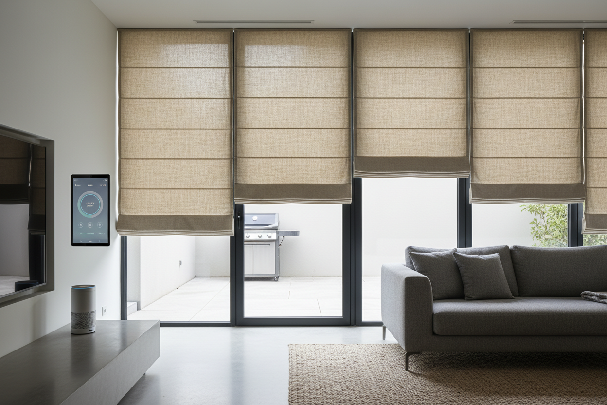 How Smart Roman Blinds for Patio Doors Fixed My BBQ Season