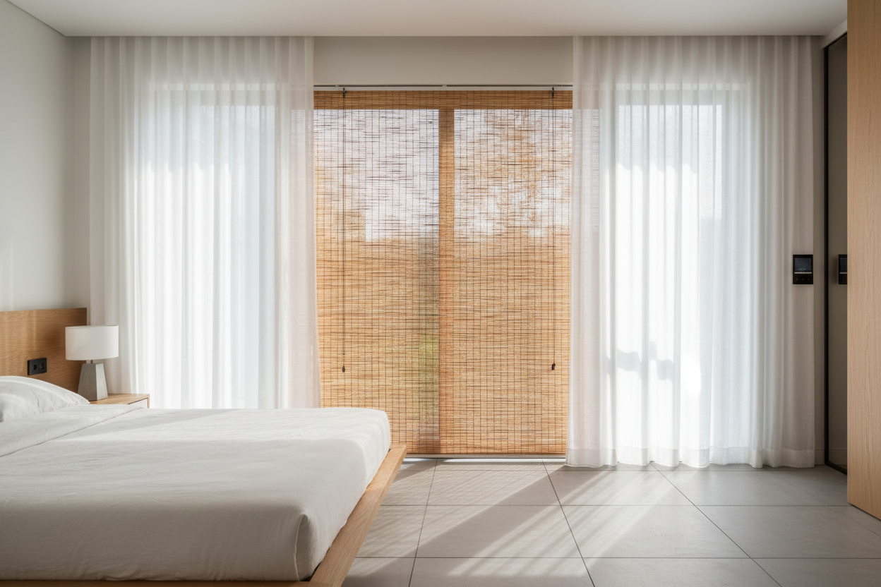 I Put Bamboo Roman Blinds in My Bedroom (And Lost My Privacy)