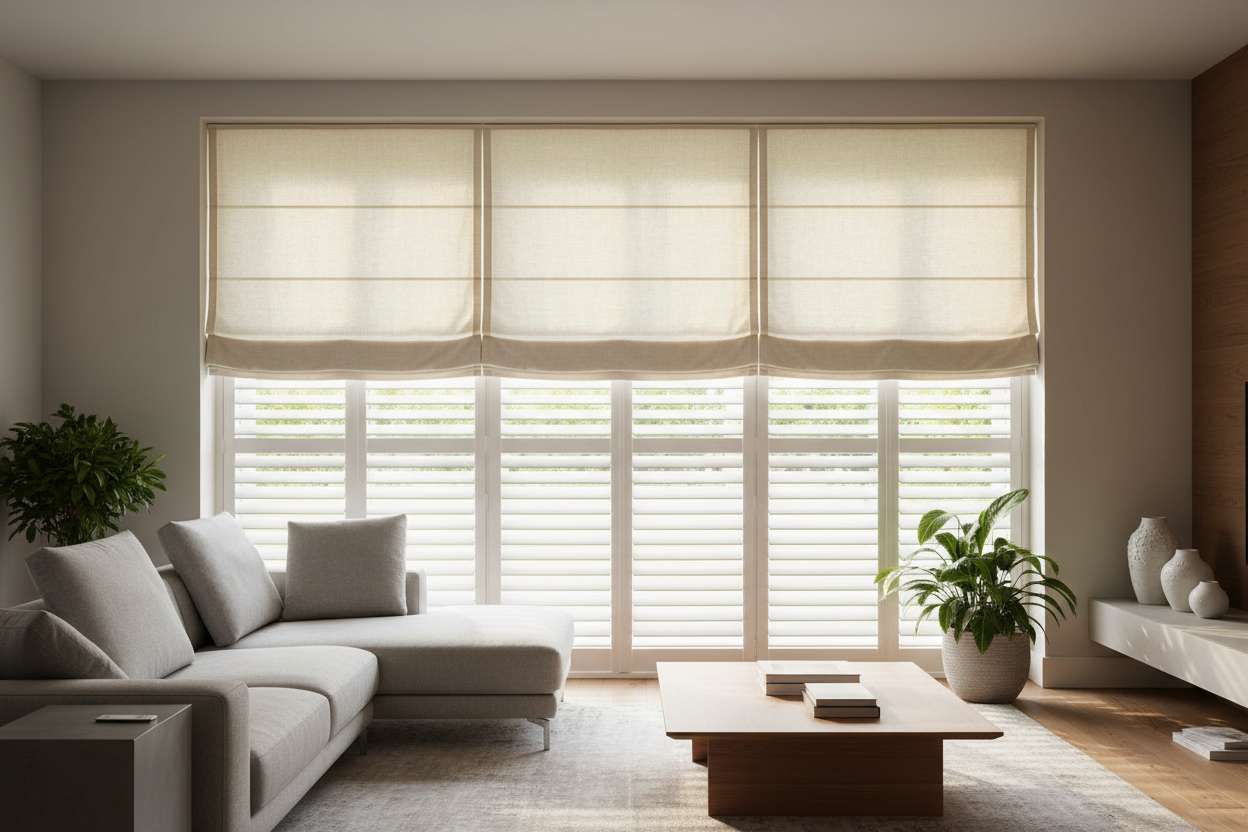 I Layered Roman Shades Over Blinds (And Fixed the Clearance Nightmare)